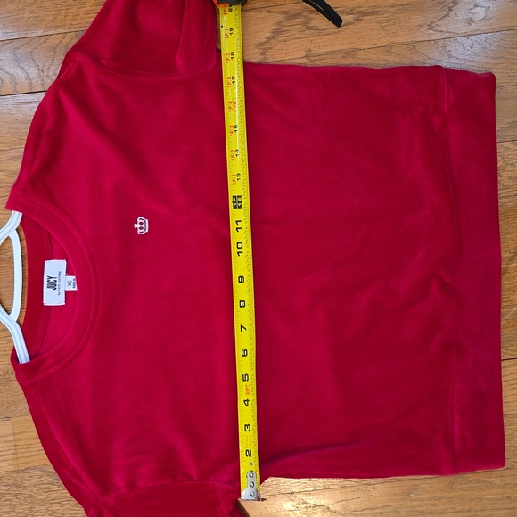 JUICY COUTURE WOMEN'S JUNIOR FUSCIA LONG SLEEVE VELVETEEN PULLOVER CREWNECK XS - Picture 10 of 16